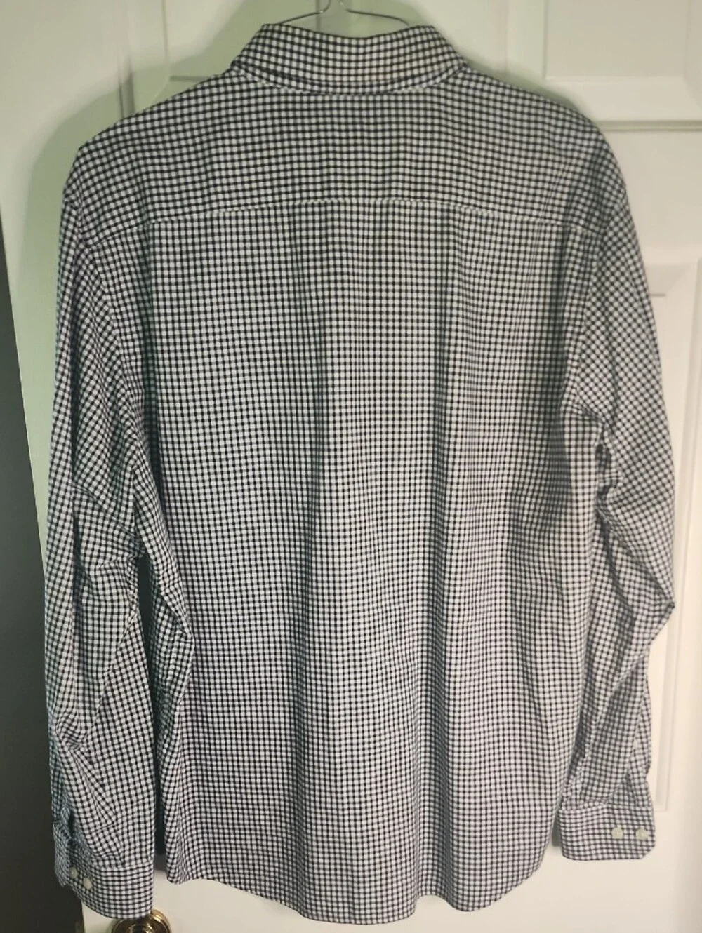 Banana Republic Navy and White Gingham Button-Down Shirt